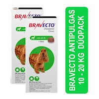 Bravecto Antipulgas para Perros 500 mg 10 - 20 Kg Dúopack